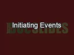 Initiating Events