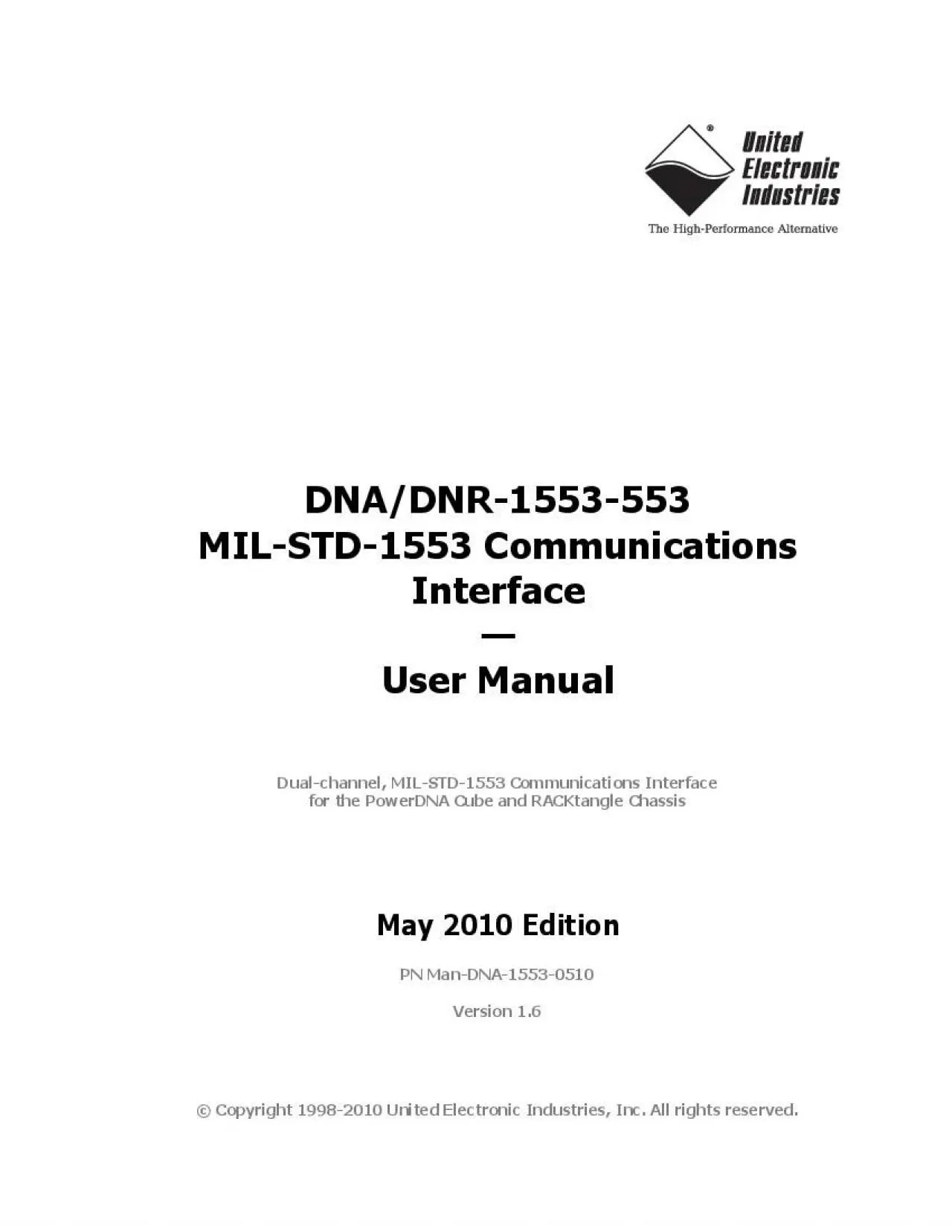 PDF-Dualchannel MILSTD1553 Communications Interfacefor the PowerDNA Cub