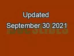 Updated September 30 2021