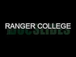 RANGER COLLEGE