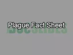 Plague Fact Sheet