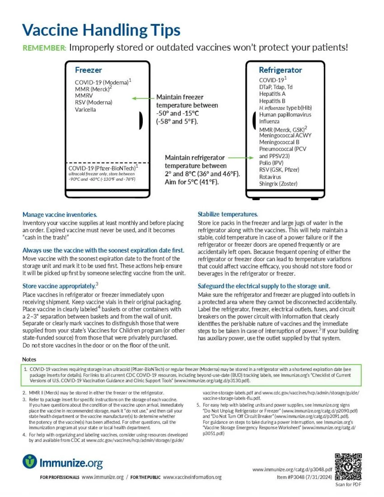 PDF-Vaccine HandlingTipsreme Improperly stored or outdated vaccines won146