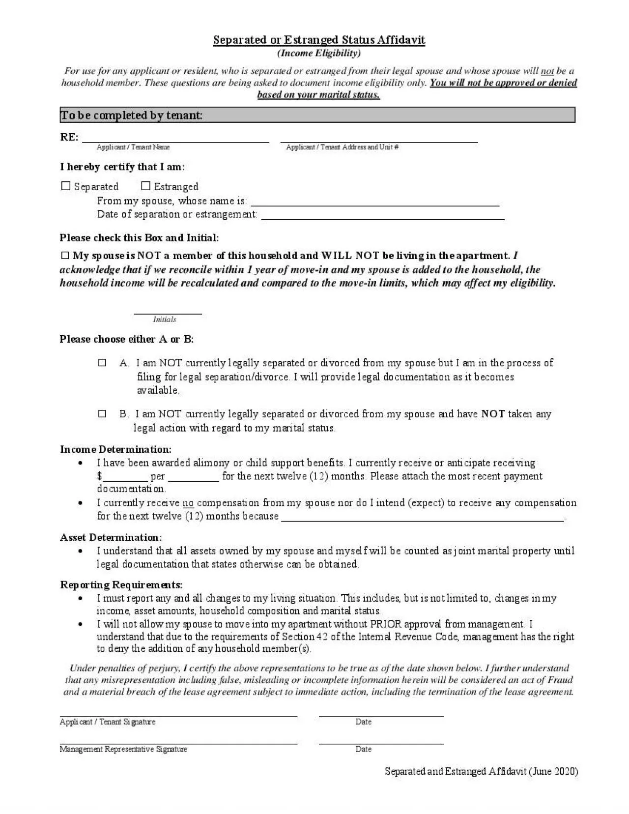 PDF-Separated and EstranJed AffLdavLt x000bune 2020x000c