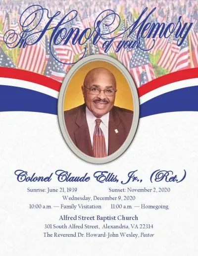 Colonel Claude Ellis Jr Ret