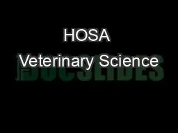 HOSA Veterinary Science