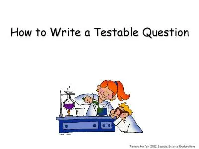 How to Write a Testable Question