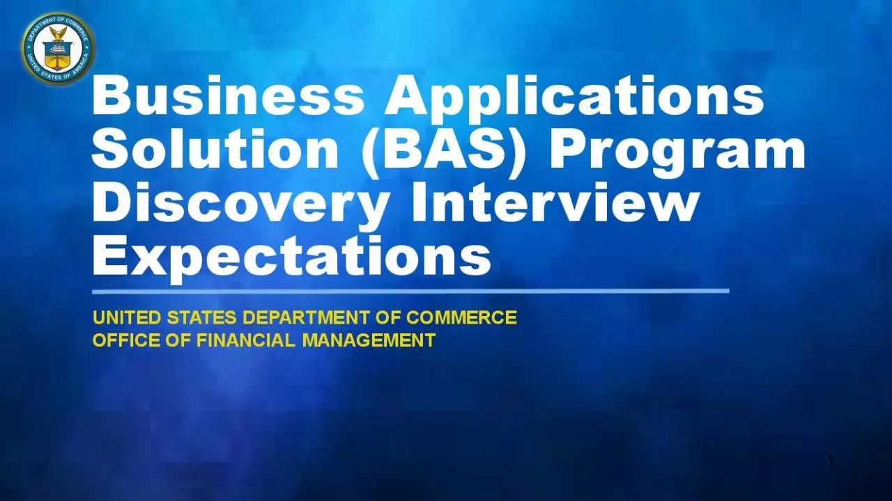 PDF-Business Applications Solution BAS ProgramDiscovery Interview Expectat