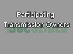 Participating Transmission Owners