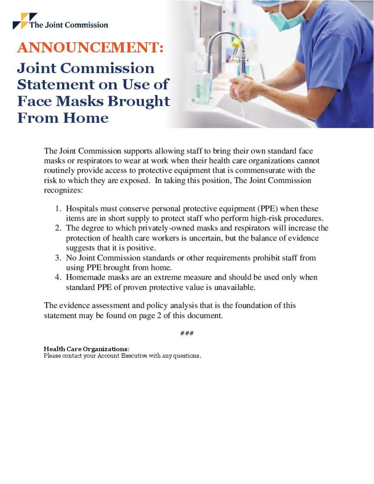 PDF-The Joint Commission supports allowing staff to bring their own standa