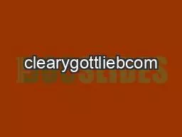clearygottliebcom