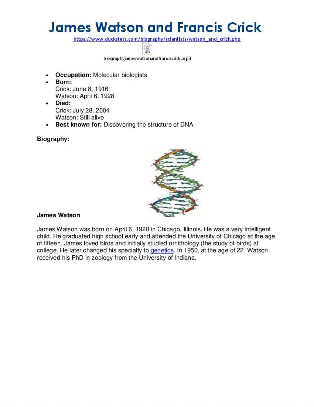 PDF-James Watson and Francis Crick