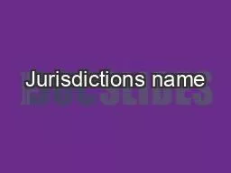 Jurisdictions name