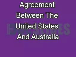 Agreement Between The United States And Australia