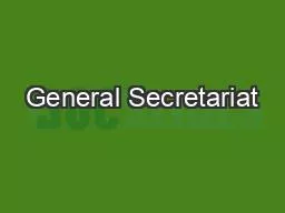 General Secretariat