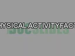 ITALYPHYSICAL ACTIVITYFACTSHEET