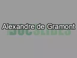 Alexandre de Gramont
