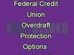 Reliant Federal Credit Union Overdraft Protection Options  Courtesy Pa