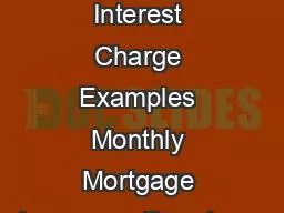 Late and Interest Charge Examples Monthly Mortgage Insurance Premiums