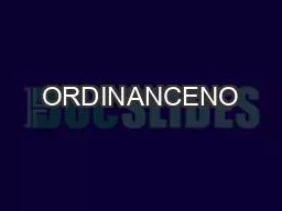 ORDINANCENO