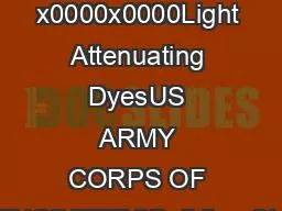 x0000x0000Light Attenuating DyesUS ARMY CORPS OF ENGINEERSBuilding Str