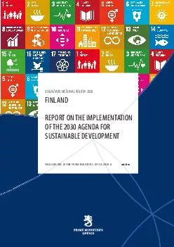 Voluntary National Review 2020 FINLANDReport on the Implementation of