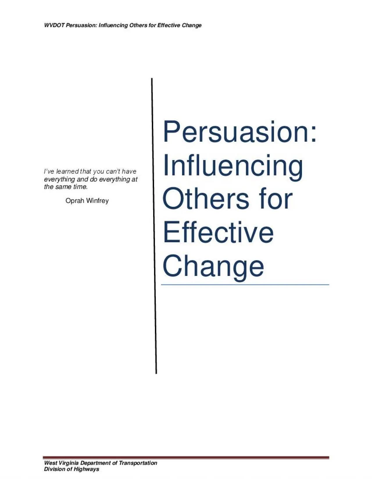 PDF-Persuasion Influencing Others for Effective Change