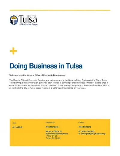 Doing Business in Tulsa