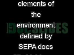 What elements of the environment defined by SEPA does City Light propo