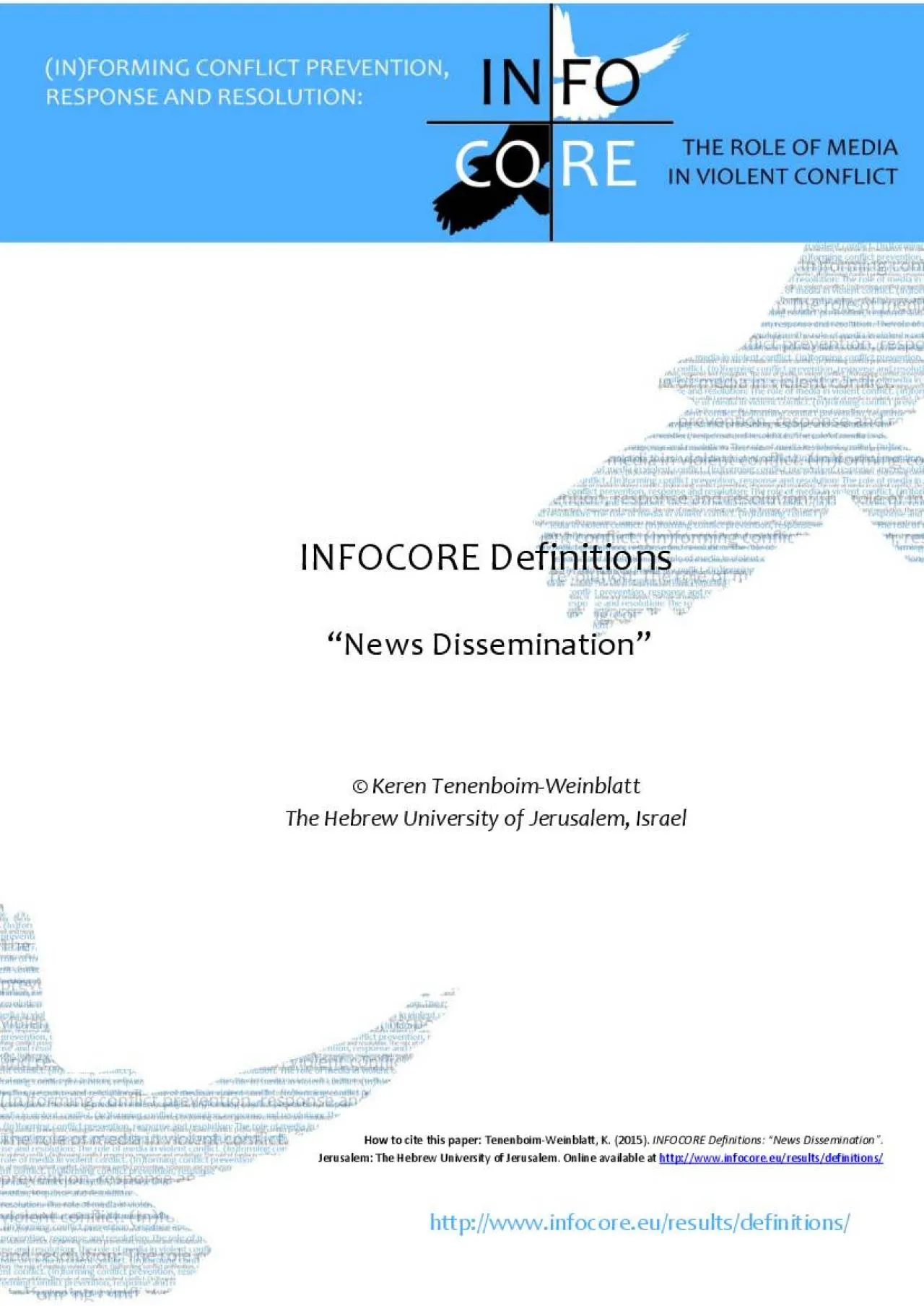 PDF-The news dissemination process is not linear but rather cyclical dynam