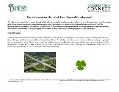 The Collaboration Cloverleaf Four Stages of Development