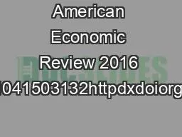 American Economic Review 2016 10610 31041503132httpdxdoiorg101257a