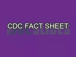 CDC FACT SHEET
