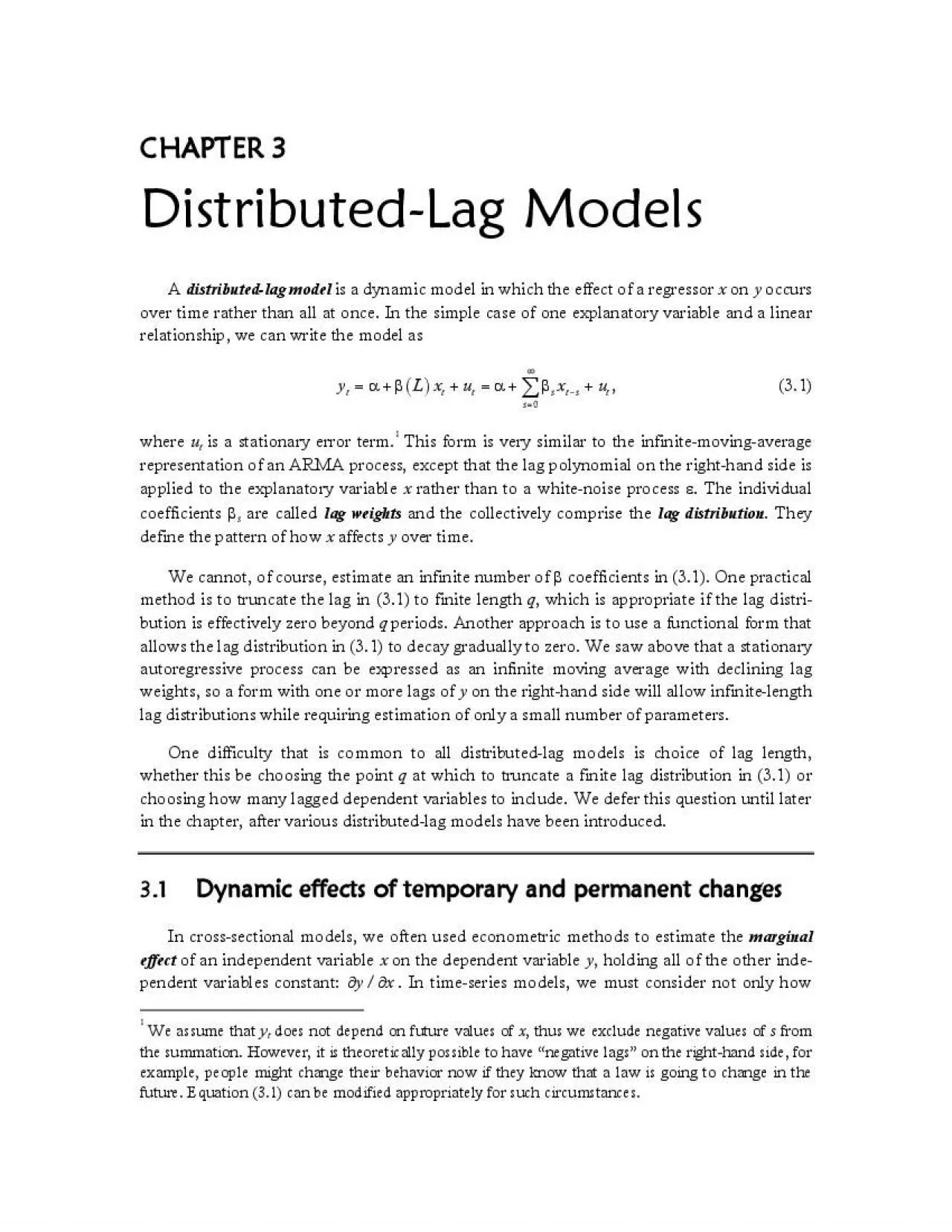 PDF-DistributedLag Modelsdistributedlag modelis a dynamic model in which t