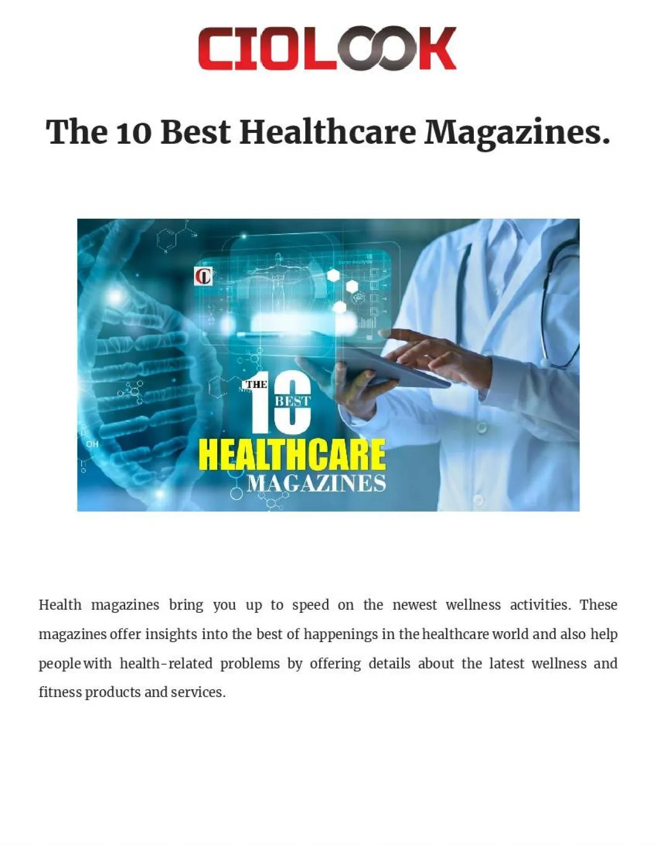 PDF-The 10 Best Healthcare Magazines | Global healthcare magazines