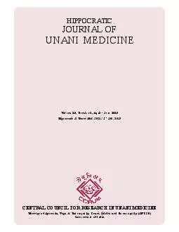 Hippocratic Journal of Unani MedicineT