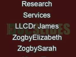 Zogby Research Services LLCDr James ZogbyElizabeth ZogbySarah Hope Zog