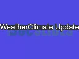 WeatherClimate Update