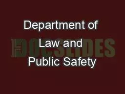 Department of Law and Public Safety