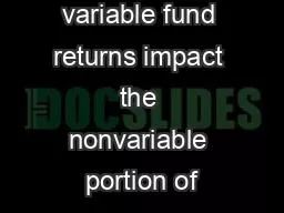 Do the yearly variable fund returns impact the nonvariable portion of