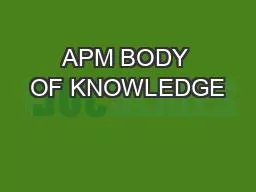 APM BODY OF KNOWLEDGE