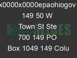 x0000x0000epaohiogov 149 50 W Town St Ste 700 149 PO Box 1049 149 Colu