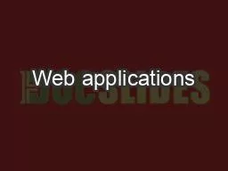 Web applications