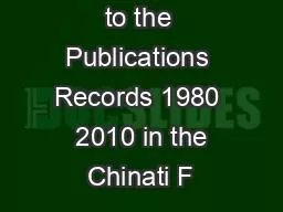 A Finding Aid to the Publications Records 1980  2010 in the Chinati F