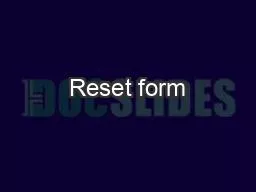 Reset form