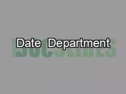 Date  Department