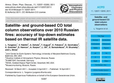 SatelliteandgroundbasedCOtotalcolumnobservationsLYurganovetal