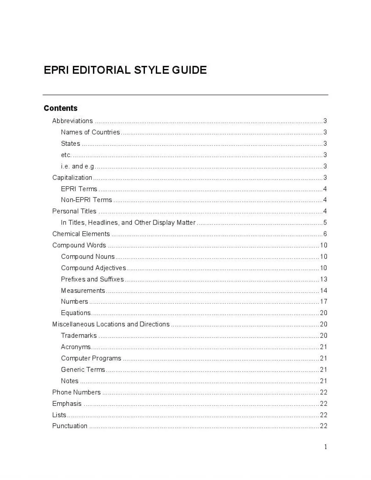 PDF-EPRI STYLE GUIDE