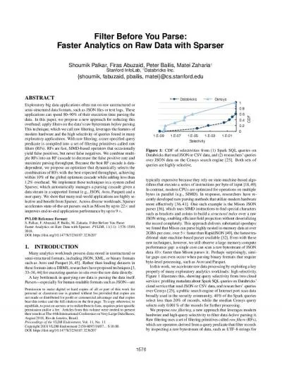 FilterBeforeYouParseFasterAnalyticsonRawDatawithSparserShoumikPalkarFi