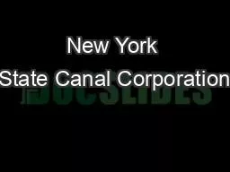New York State Canal Corporation