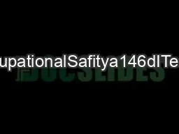 USDepartmentofLaborOccupationalSafitya146dITealthAdministration1851Lxe